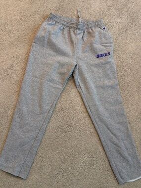 Champion Kids Gray Sweatpants with Purple Dukes Logo